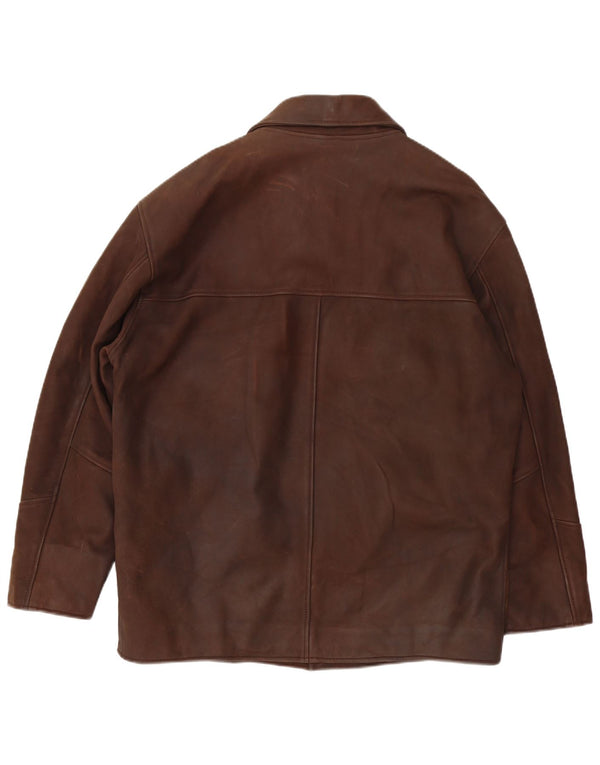 Milestone Herren Lederjacke UK 40 Large Braun