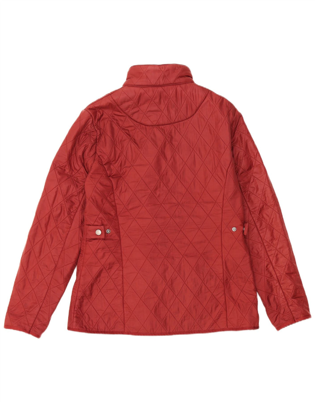 BARBOUR Womens Quilted Jacket UK 12 Medium Red Polyamide