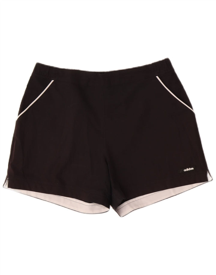 Adidas Damen Sportshorts UK 14 Medium Schwarz Polyester Sport