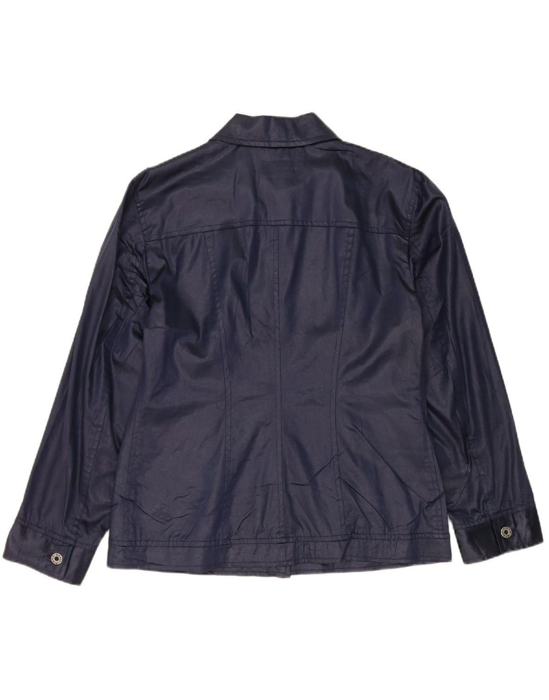 PINKO Womens Bomber Jacket UK 14 Large Navy Blue Acetate Vintage Pinko and Second-Hand Pinko from Messina Hembry 