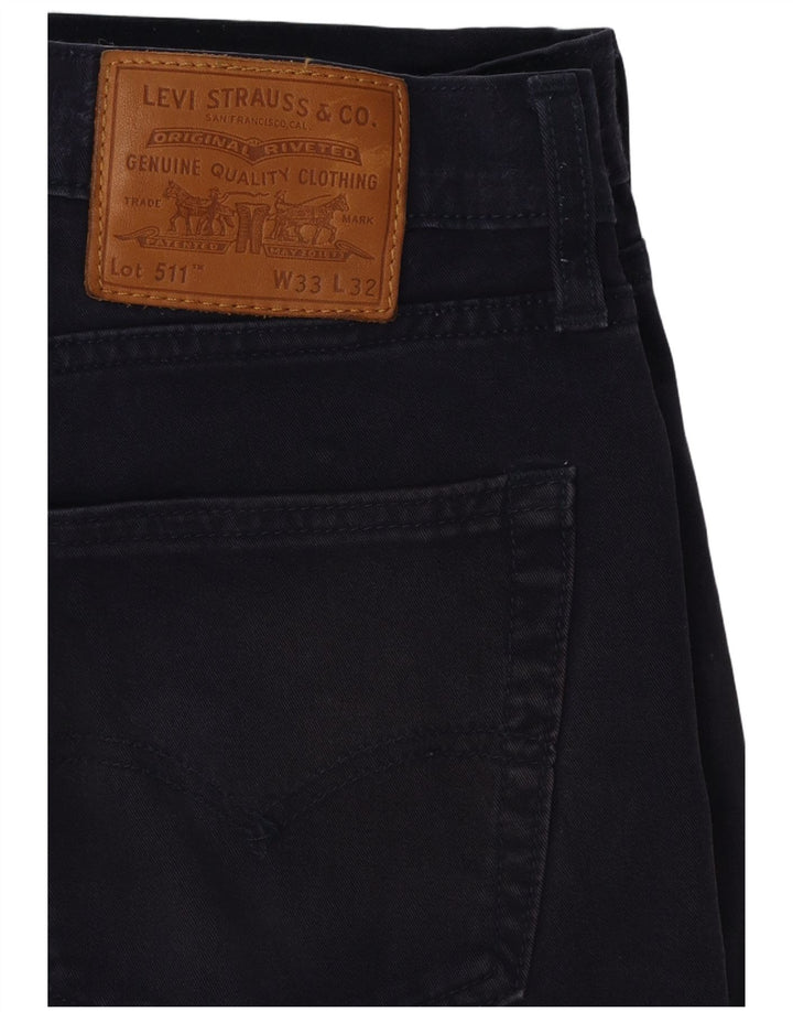 Levi's Herren 511 Regular Fit Slim Jeans W33 L29 Marineblau Baumwolle