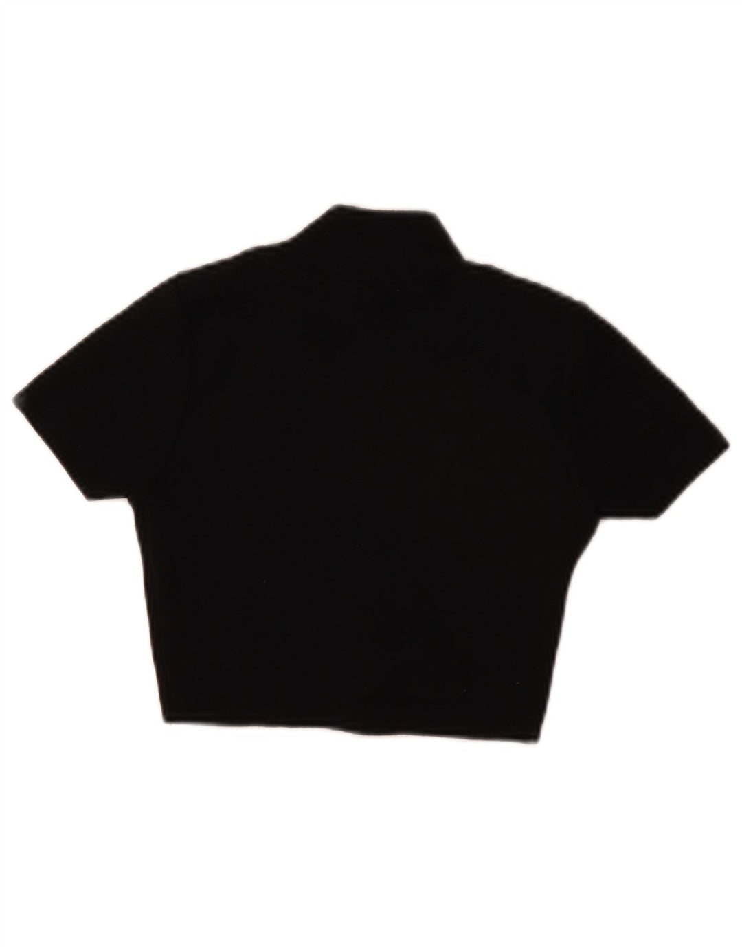 Zara Damen Crop Bluse Top UK 8 Small Schwarz Polyester