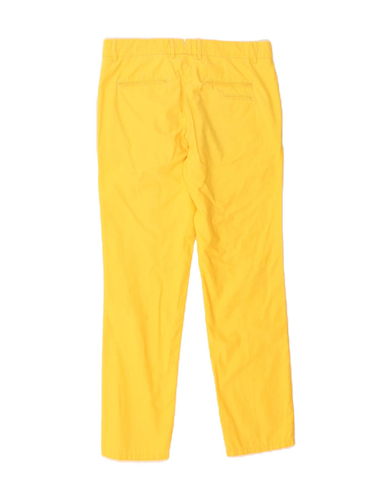 PAL ZILERI Mens Straight Chino Trousers W33 L32 Yellow Cotton Vintage Pal Zileri and Second-Hand Pal Zileri from Messina Hembry 