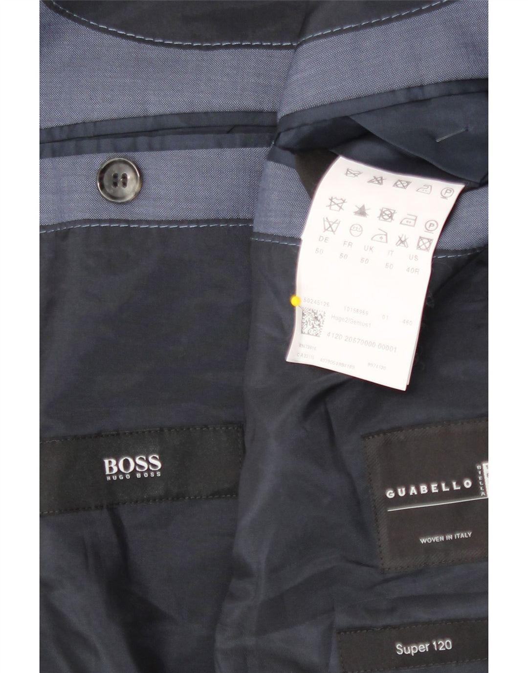 Hugo Boss Herren-Blazer mit 2 Knöpfen, EU 50, große blaue Schurwolle