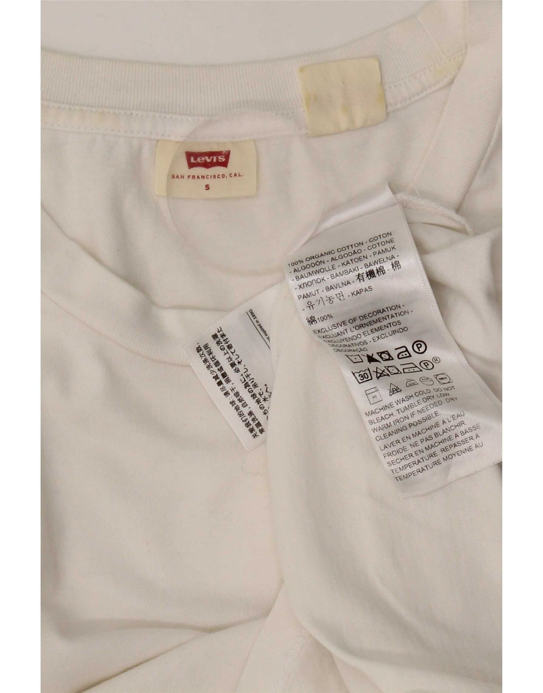 Levi's Damen T-Shirt Top UK 10 Small Weiße Baumwolle