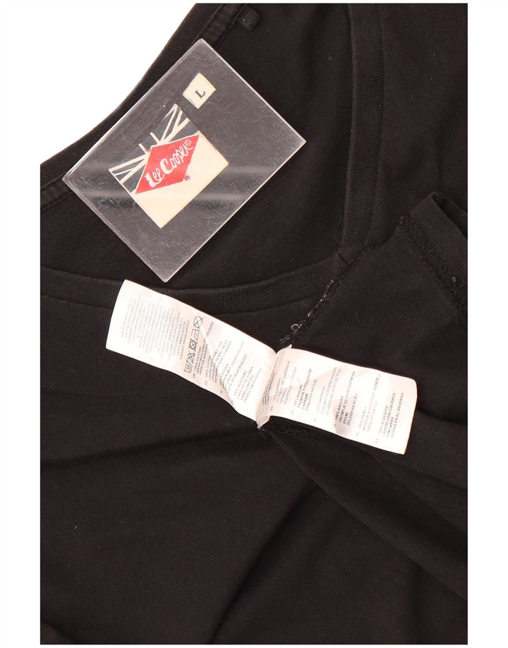 Lee Cooper Herren T-Shirt Top Large Schwarz Baumwolle