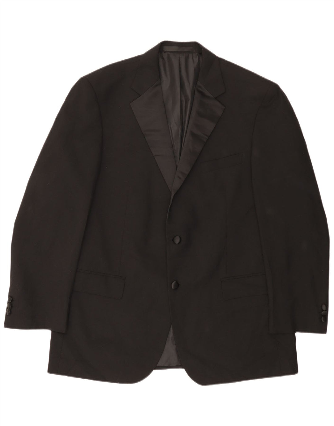 Marks & Spencer Herren-Blazer mit 2 Knöpfen, UK 38, Mittelschwarz, Polyester