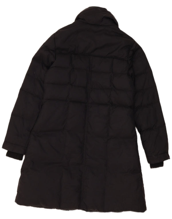 La Martina Damen Wattierter Mantel IT 46 Large Schwarz Nylon