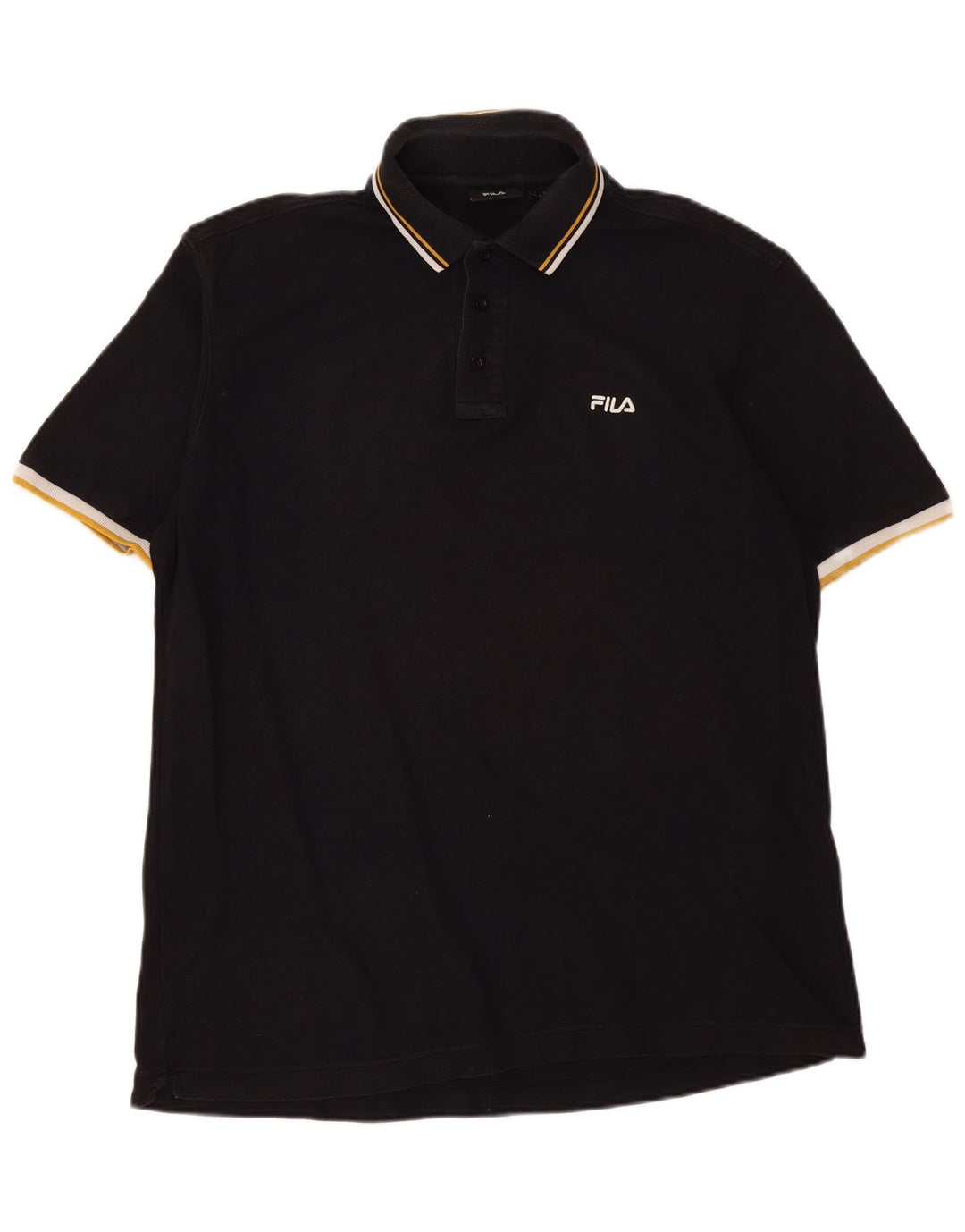 Fila Herren Poloshirt XL Schwarz Baumwolle