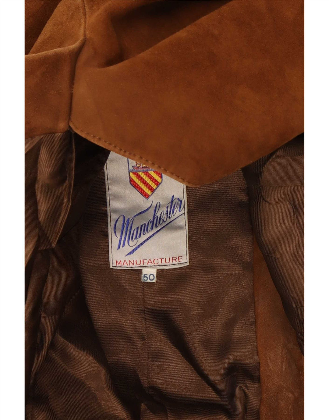 Vintage Herren 3-Knopf-Wildleder-Blazerjacke IT 50 Large Braun