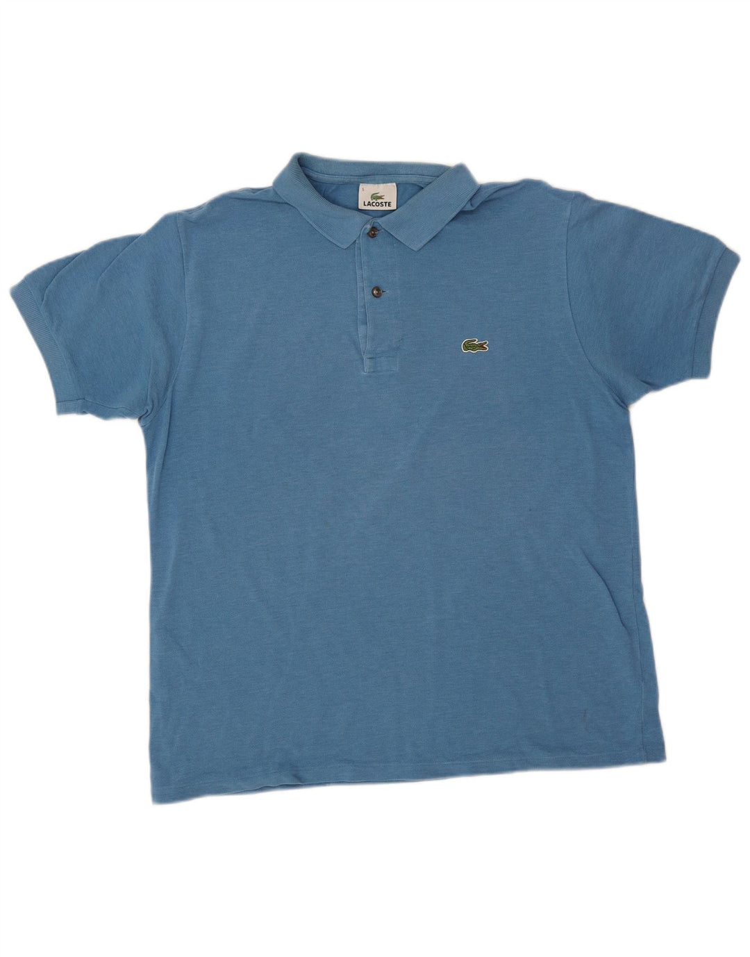 Lacoste Herren-Poloshirt, Größe 5, groß, blaue Baumwolle