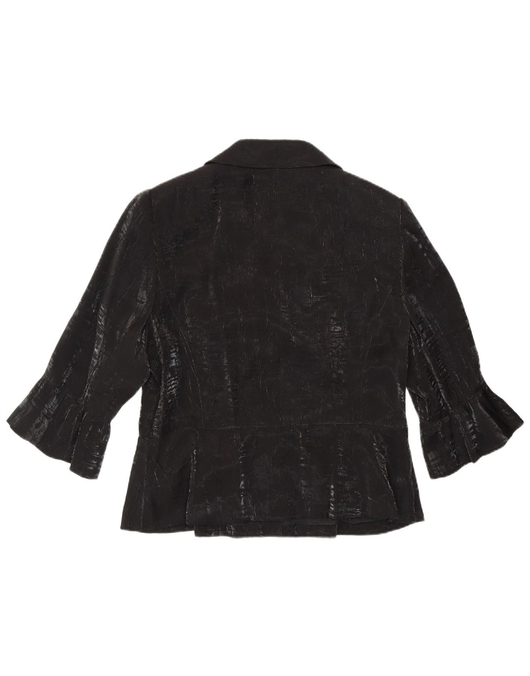 TUZZI Damen-Blazerjacke mit 3/4-Ärmeln und 2 Knöpfen, UK 18, XL, schwarze Viskose