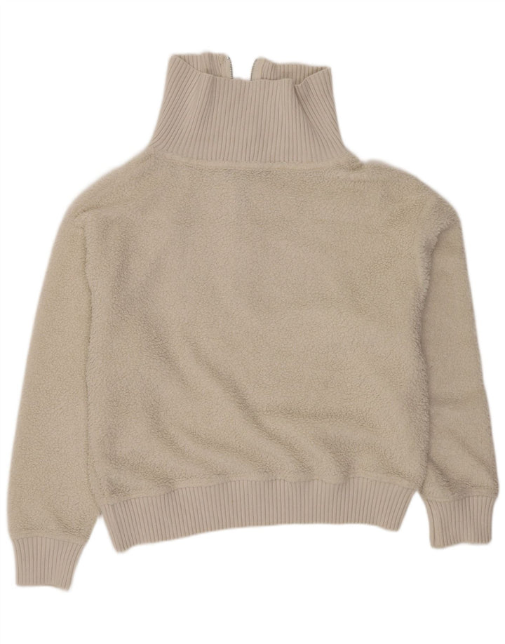 Marks & Spencer Damen-Oversize-Fleecepullover, Gr. 10, Größe S, gebrochenes Weiß
