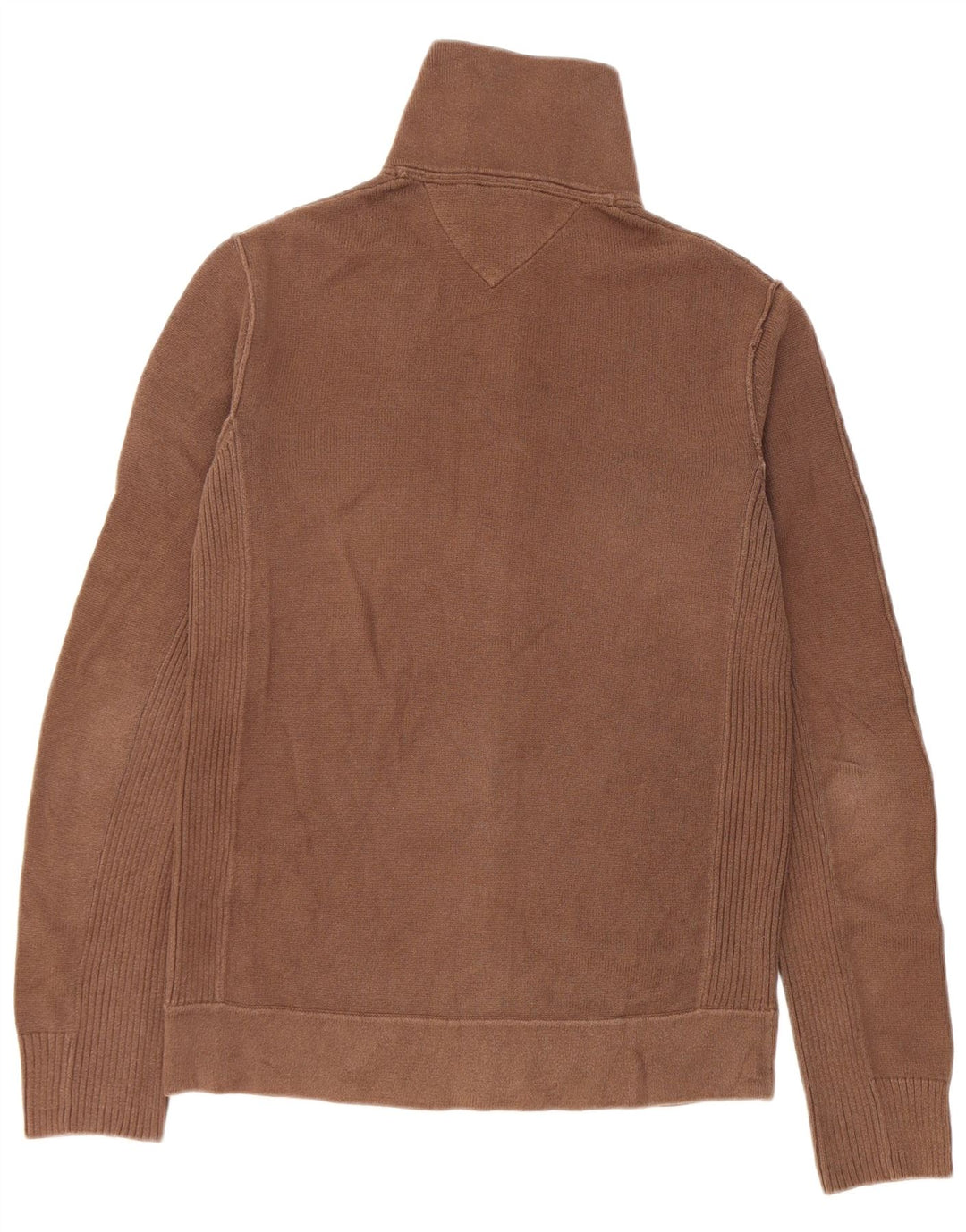 Tommy Hilfiger Herren-Strickjacke aus mittelbrauner Baumwolle