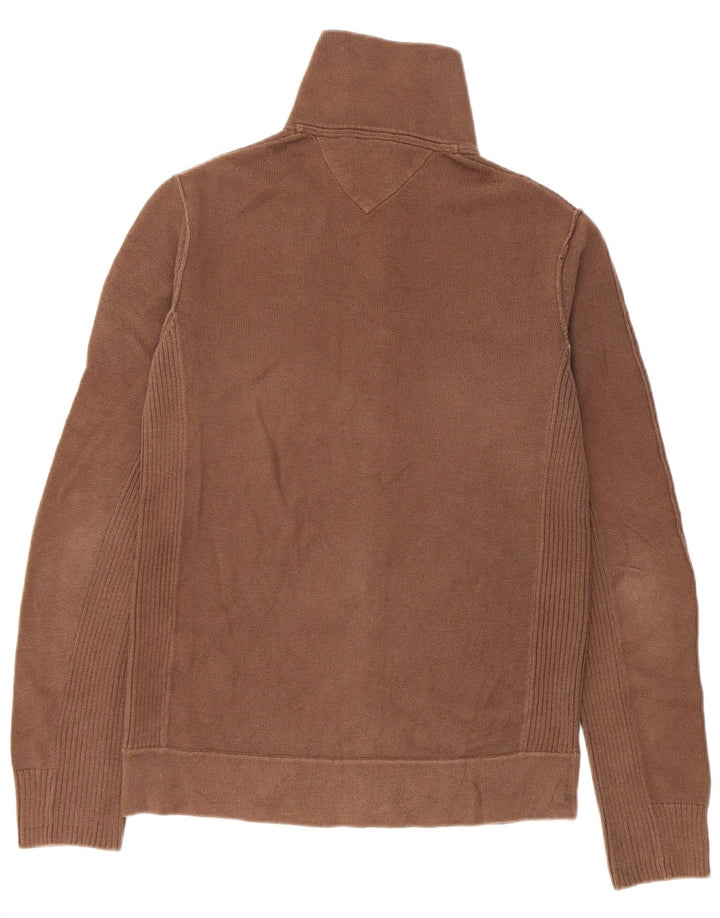 Tommy Hilfiger Herren-Strickjacke aus mittelbrauner Baumwolle