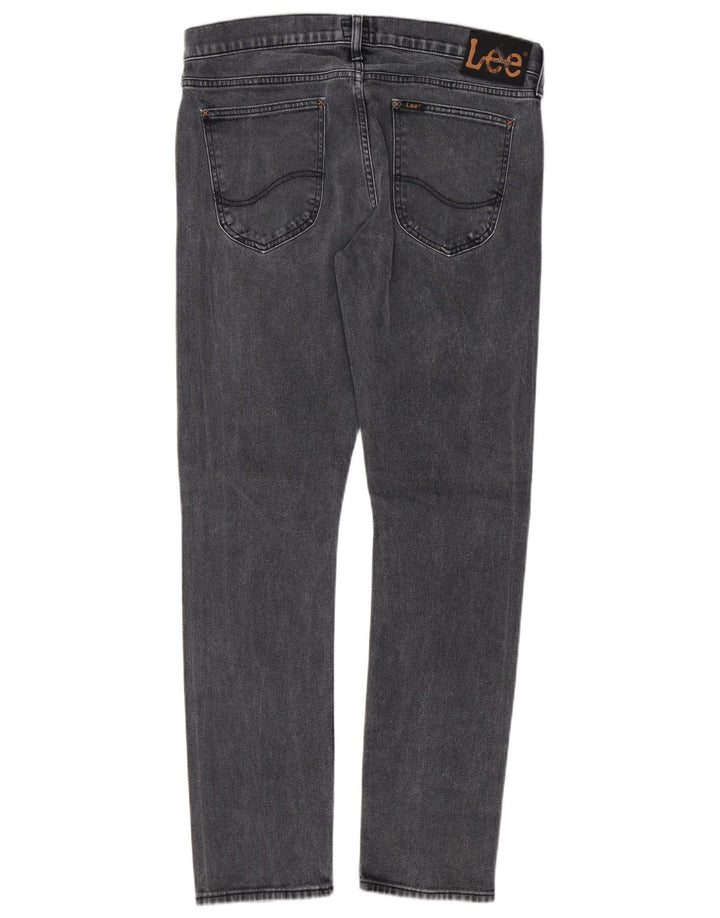 Lee Herren Luke Slim Jeans W33 L30 Graue Baumwolle