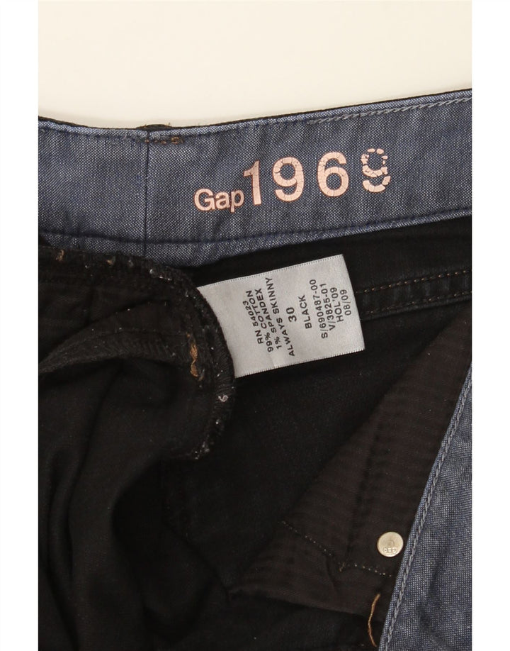 GAP Womens Skinny Jeans W30 L33 Black Cotton Vintage Gap and Second-Hand Gap from Messina Hembry 
