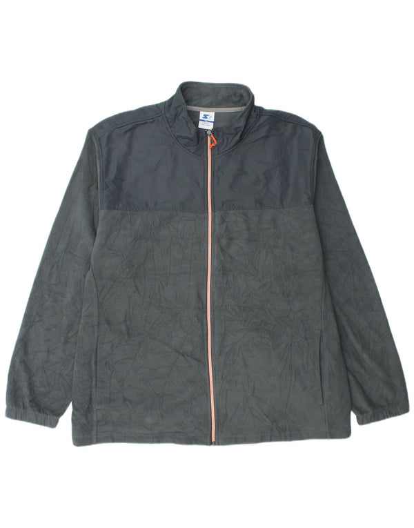 Starter Herren Fleecejacke UK 44 2XL Grau Polyester