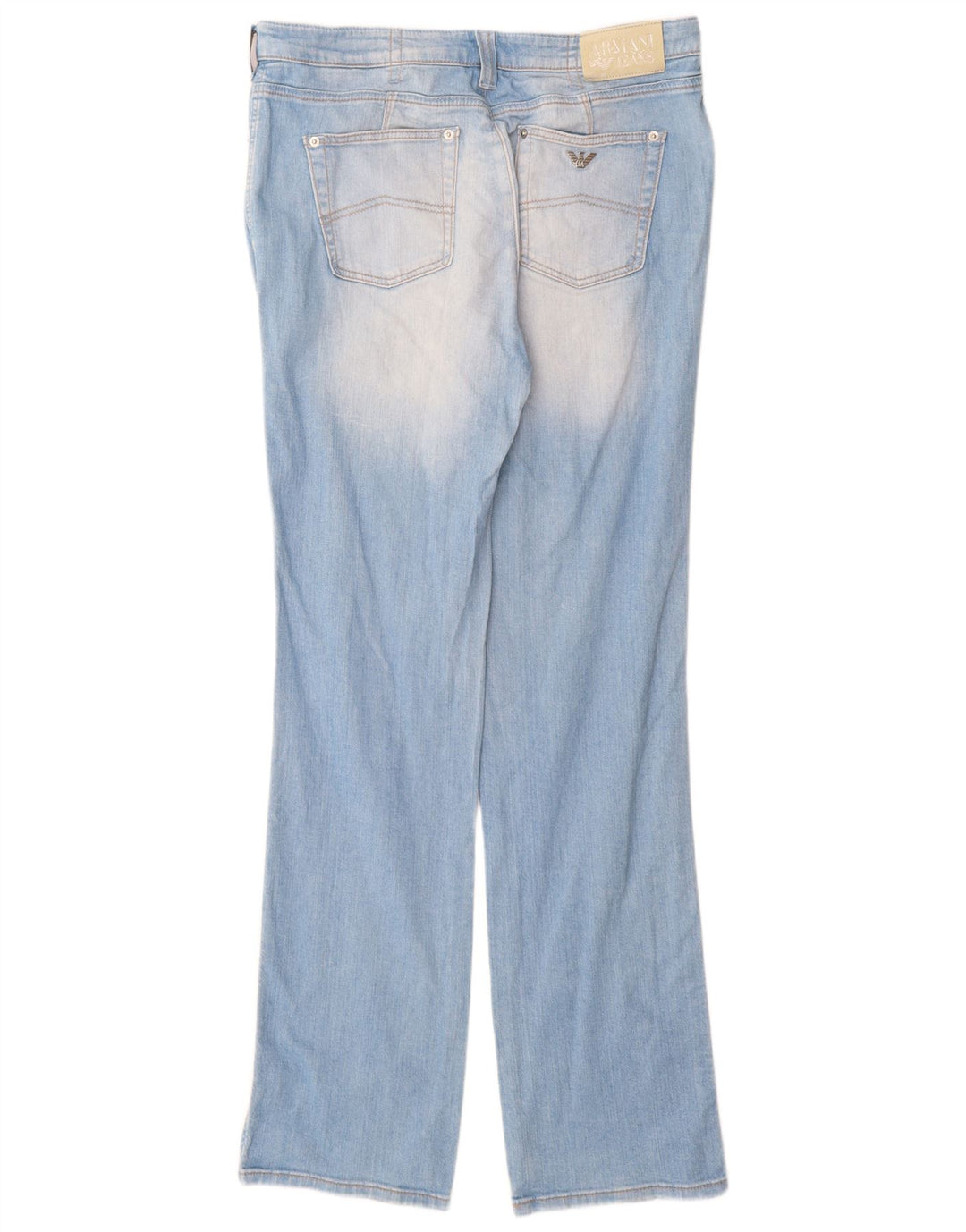 Armani Damen Straight Jeans W33 L34 Blaue Baumwolle