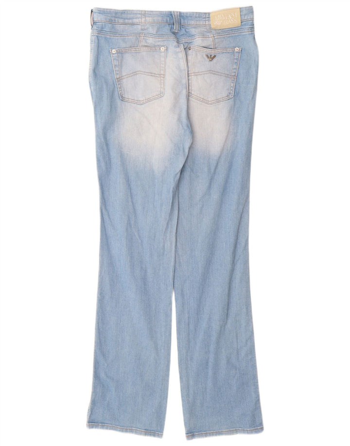 Armani Damen Straight Jeans W33 L34 Blaue Baumwolle