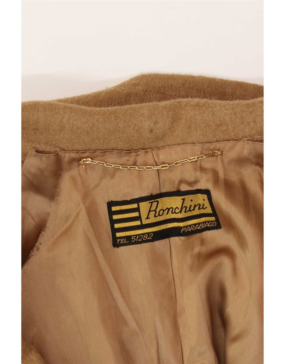 Vintage Damen Zweireihiger Mantel UK 14 Medium Beige