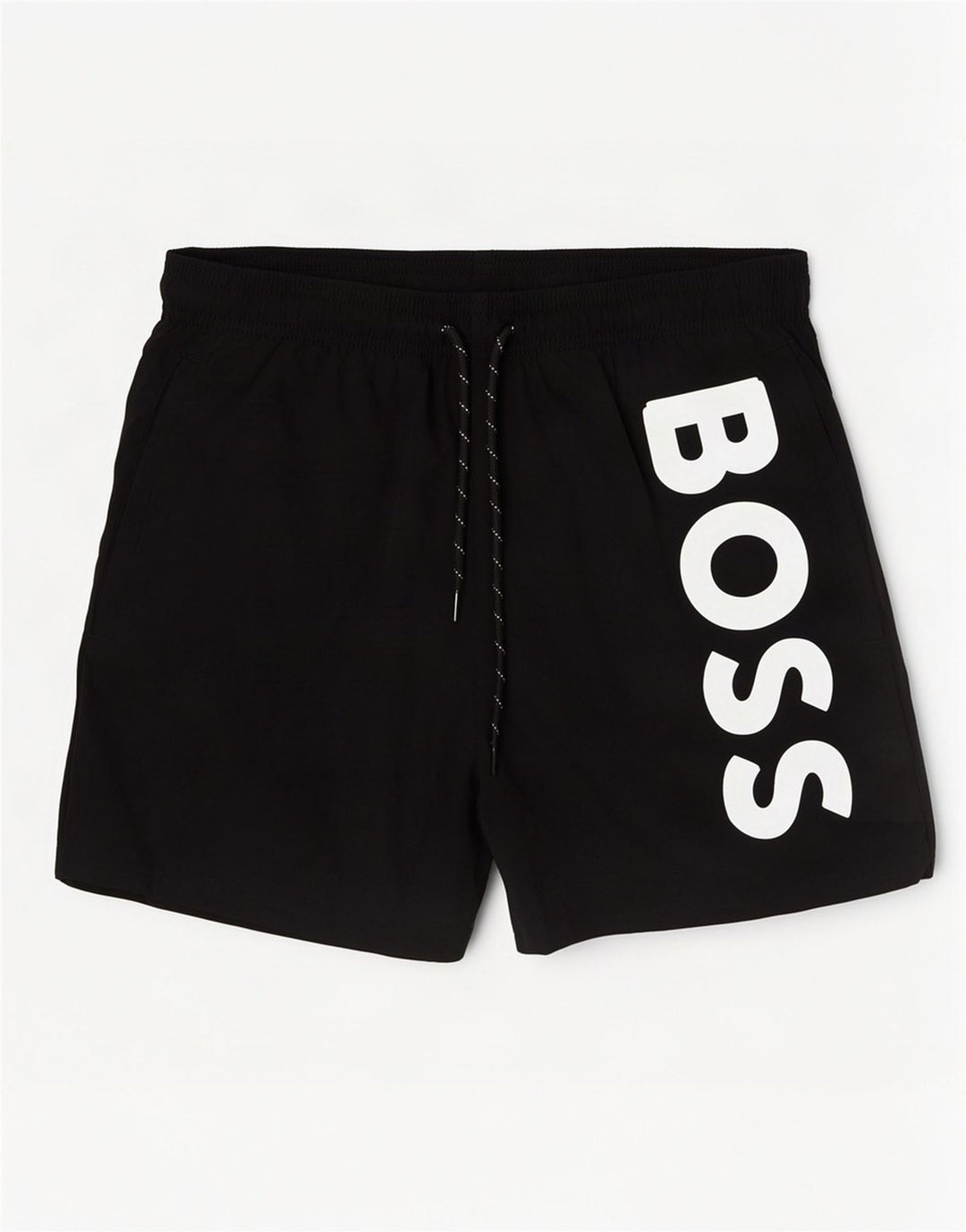 Hugo Boss Herren Badeshorts mit Grafik, Mittelschwarz, Polyamid