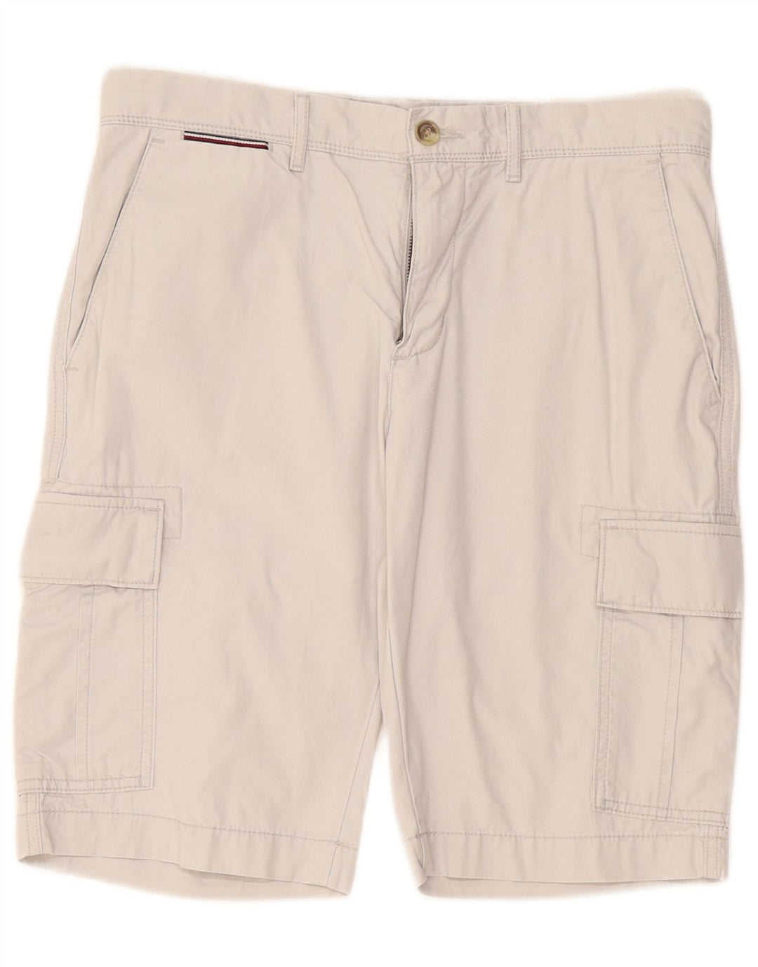 TOMMY HILFIGER Herren Cargo Shorts W31 Mittelgraue Baumwolle