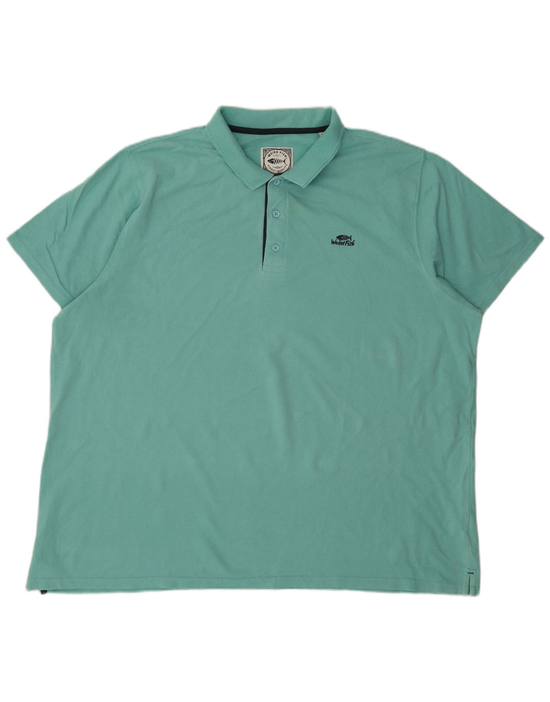 Weird Fish Herren Poloshirt 4XL Türkis Baumwolle