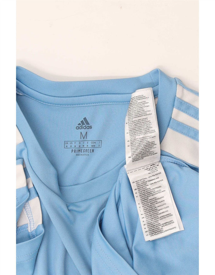 Adidas Herren Aeroready T-Shirt Top Mittelblaues Colourblock-Polyester