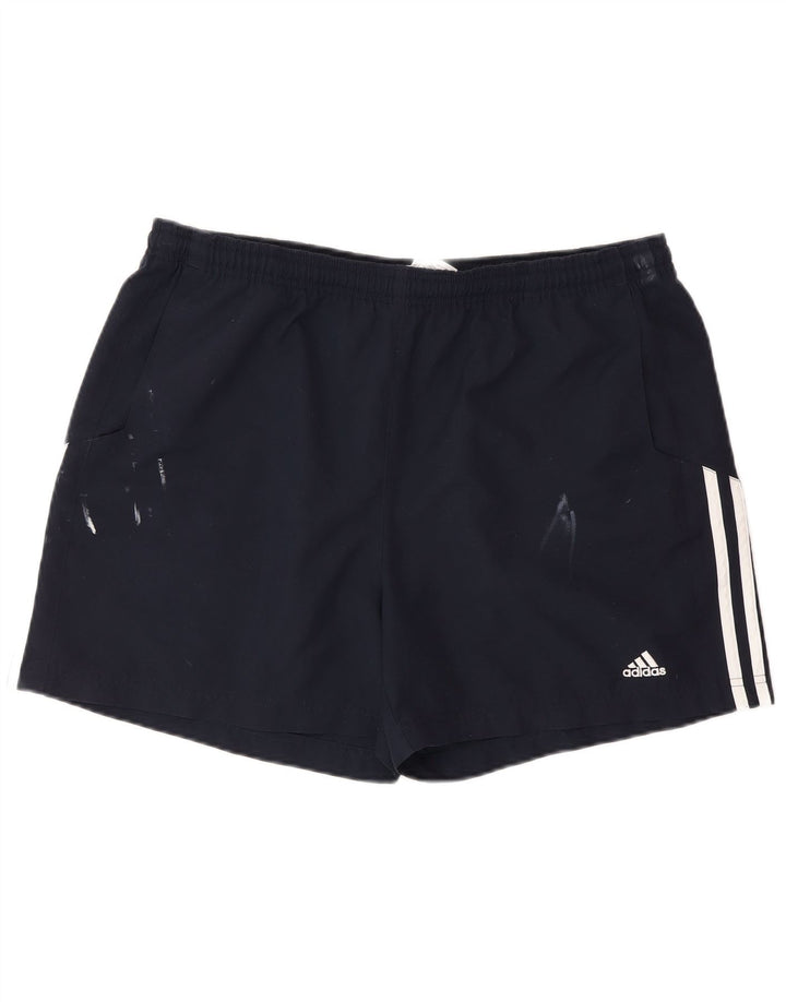 Adidas Damen Sportshorts UK 18 XL Marineblau Polyester