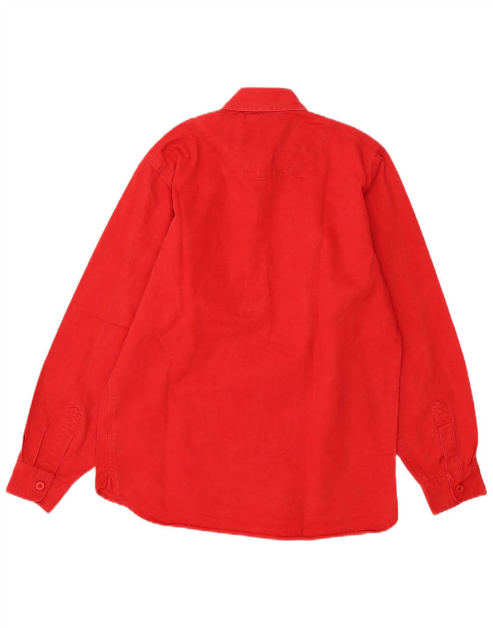 SLAM Herren-Pullover-Hemd, Größe S, Rot, Baumwolle