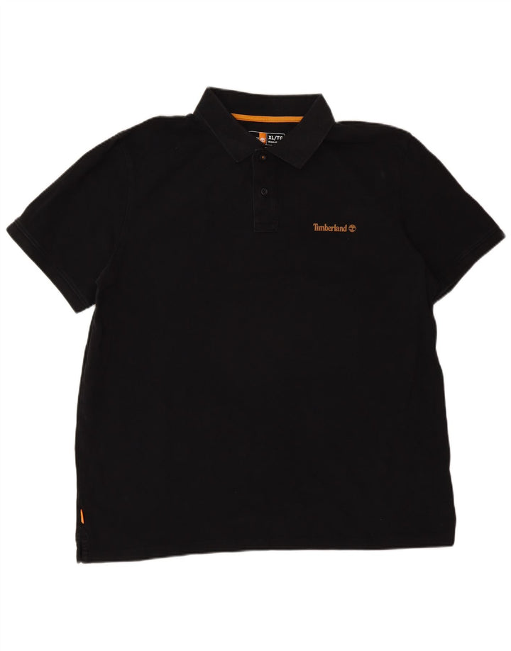 Timberland Herren Regular Fit Poloshirt XL Schwarz Baumwolle