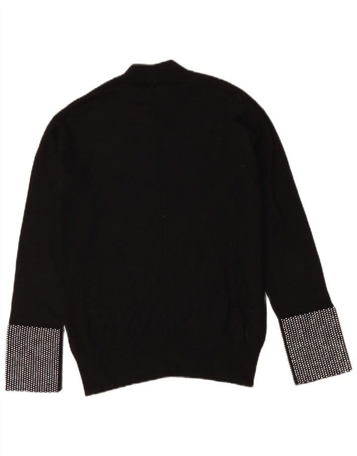Pinko Damen-Pullover mit Rollkragen, Gr. 12, mittelschwarz, geometrisch