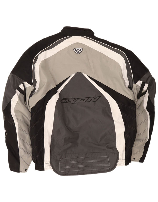 Ixon Herren Graphic Racer Jacke UK 50 5XL Grauer Farbblock