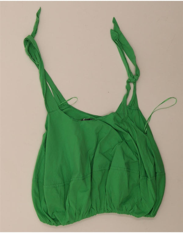 Zara Damen Crop Top UK 8 Small Grün