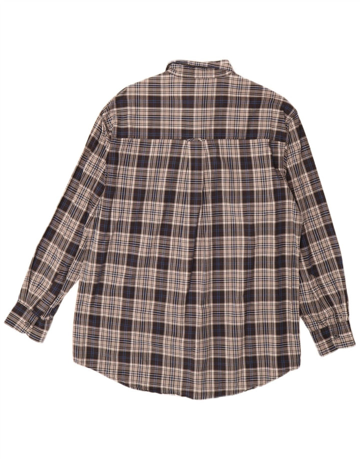 Chaps Ralph Lauren Herren-Flanellhemd aus mittelgrau karierter Baumwolle