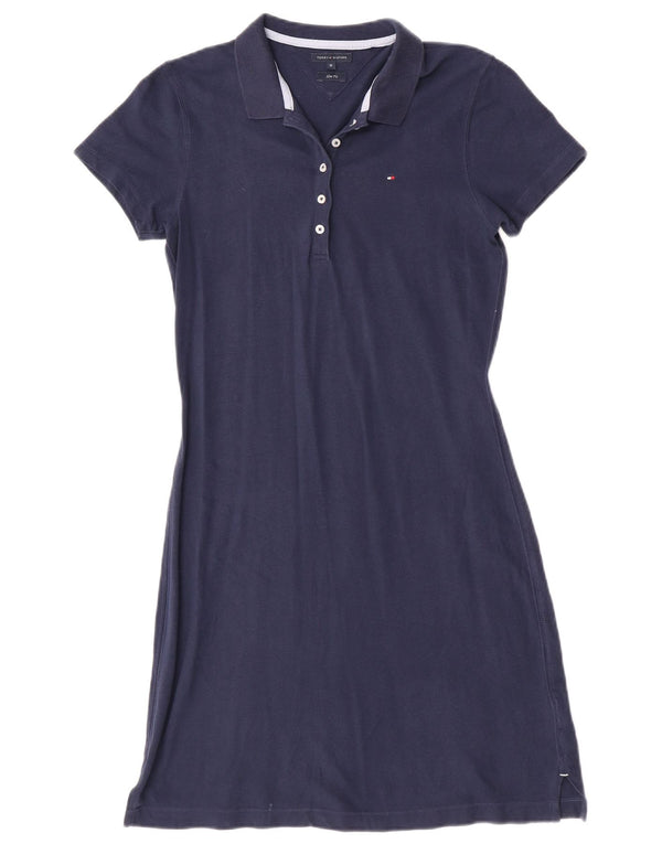 Tommy Hilfiger Damen Slim Fit Polokleid UK 12 Medium Marineblau Baumwolle