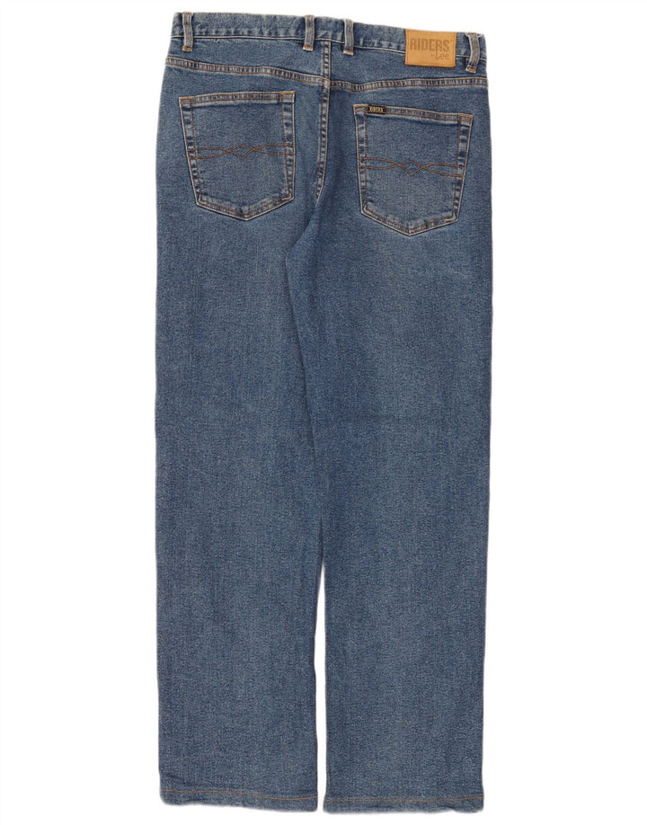 Lee Herren Riders Straight Jeans W34 L30 Blaue Baumwolle