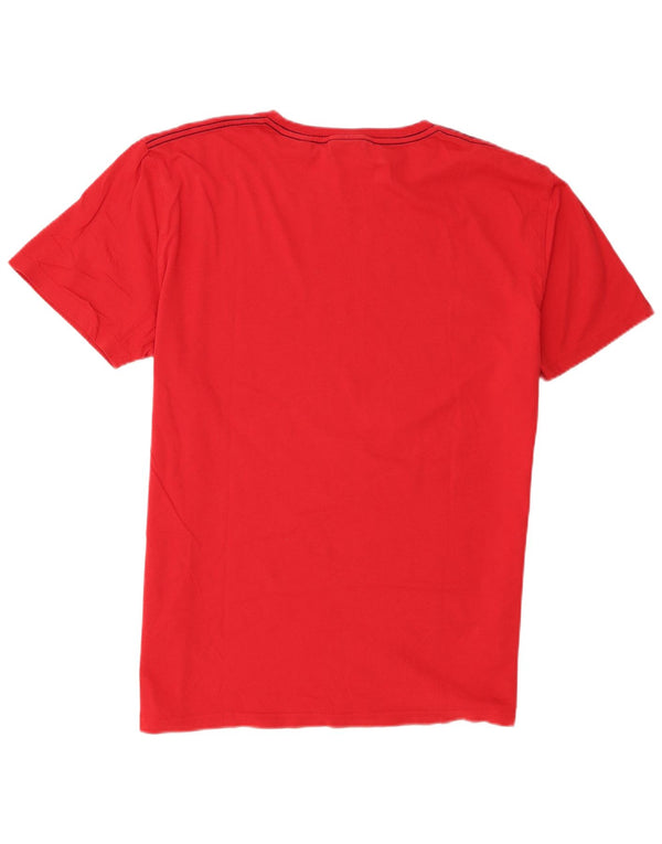 Gant Herren Grafik-T-Shirt-Oberteil XL aus roter Baumwolle