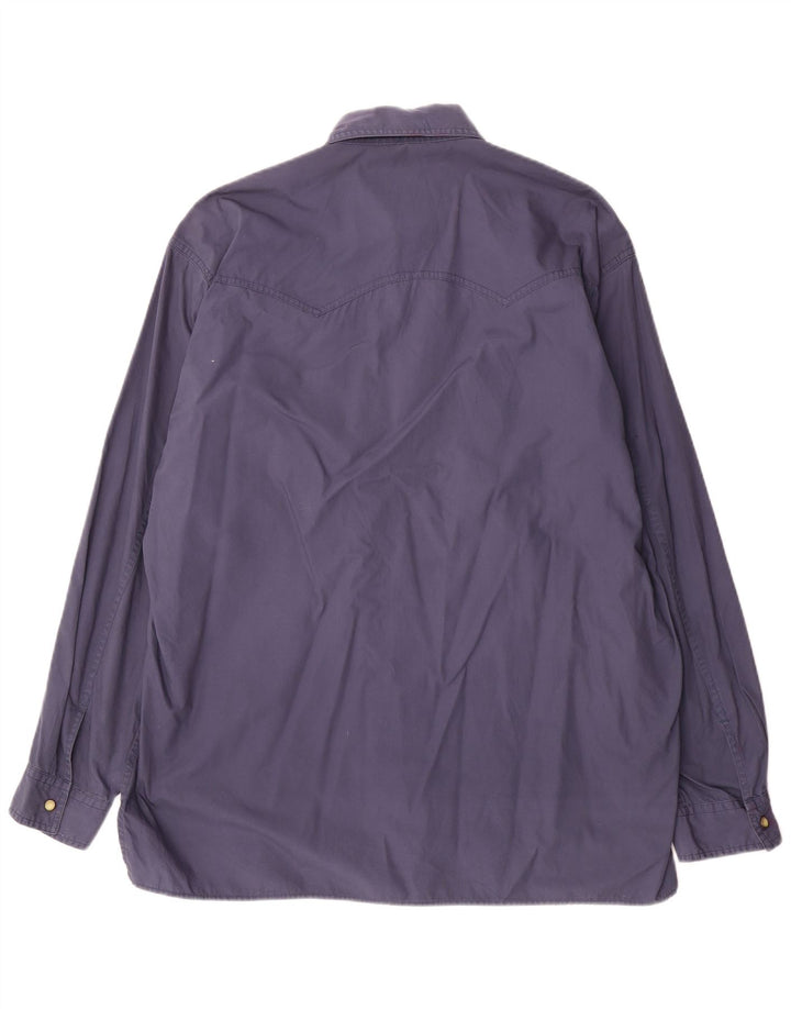 Marlboro Classics Herrenhemd, groß, marineblau, Baumwolle