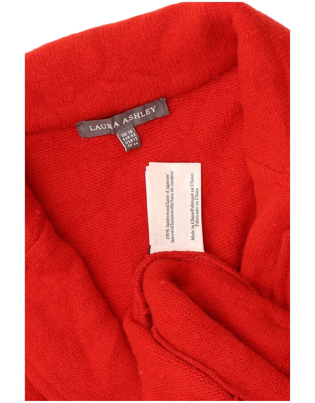 Laura Ashley Damen-Cardigan-Pullover UK 16 Große rote Wolle
