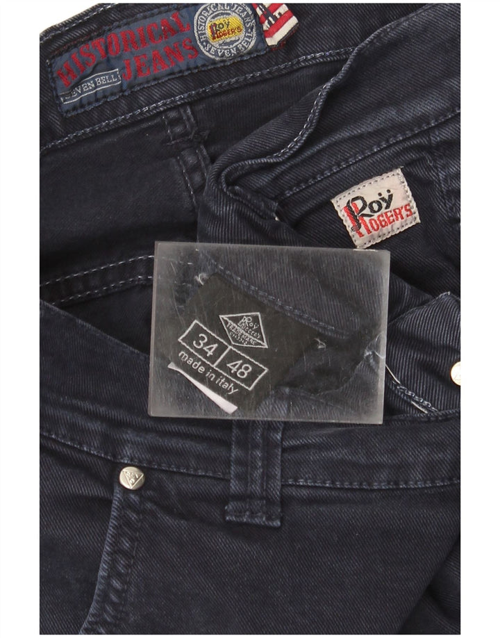 Roy Rogers Herren Straight Jeans IT 48 Medium W34 L30 Marineblau Baumwolle