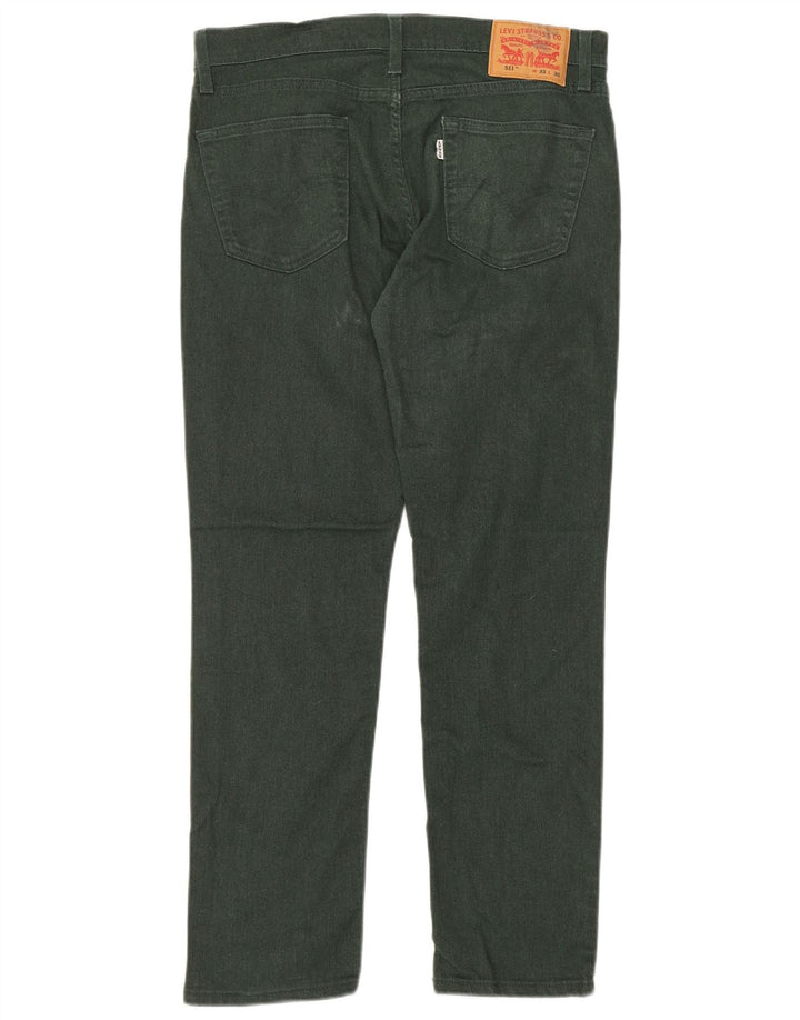 LEVI'S Herren 511 Slim Jeans W33 L30 Grüne Baumwolle