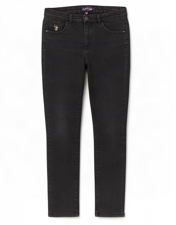 U.S. Polo Assn. Slim-Jeans für Damen IT 38 XS W25 L27 Graue Baumwolle