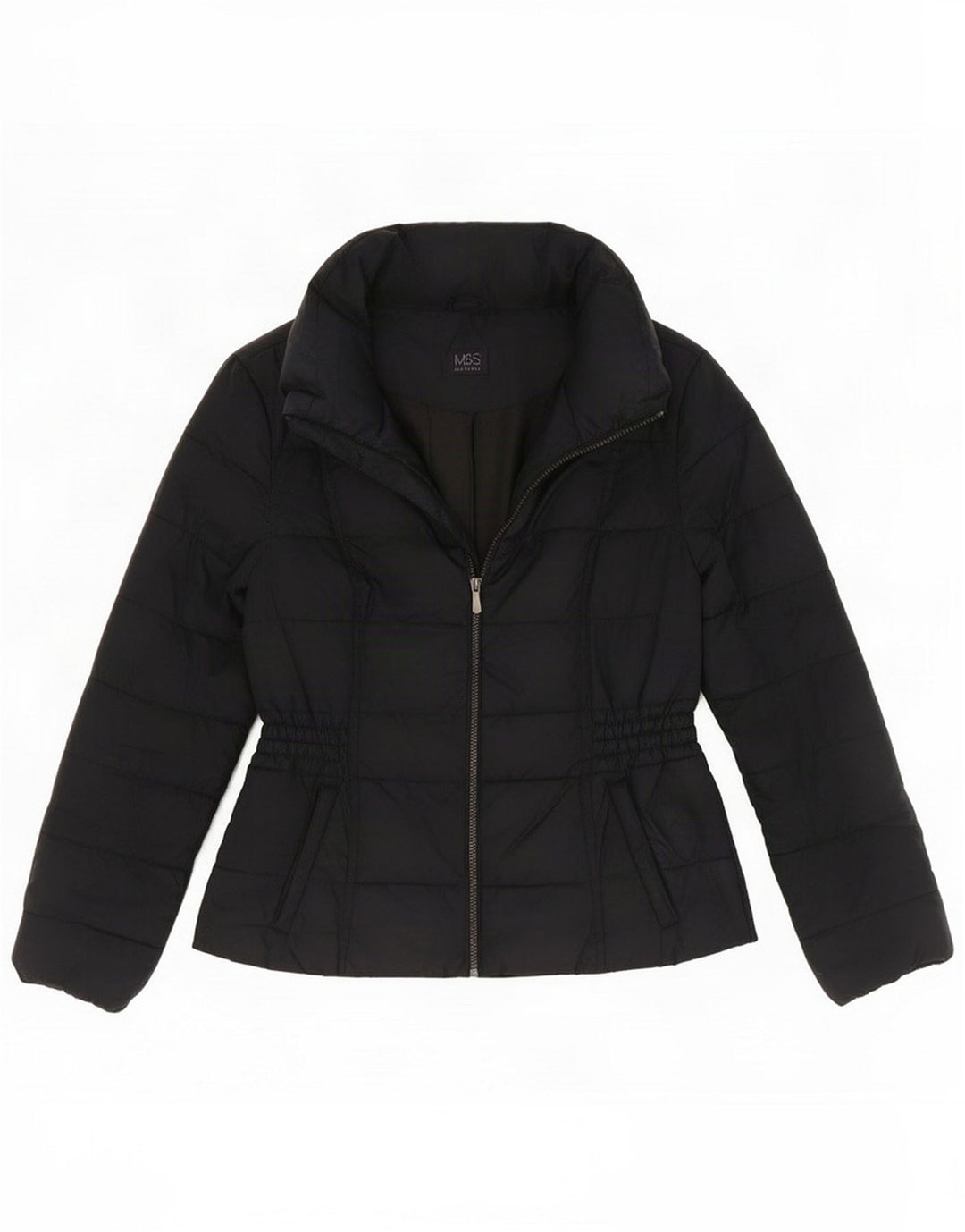 Marks & Spencer Damen Wattierte Jacke UK 12 Medium Navy Blue Polyester