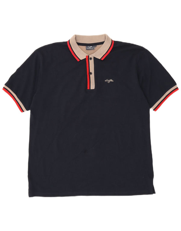 Lotto Herren Rugby-Poloshirt XL, marineblau, gestreift, Baumwolle