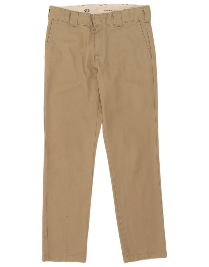 DICKIES Herren Slim Fit Chinohose W29 L30 Beige Polyester