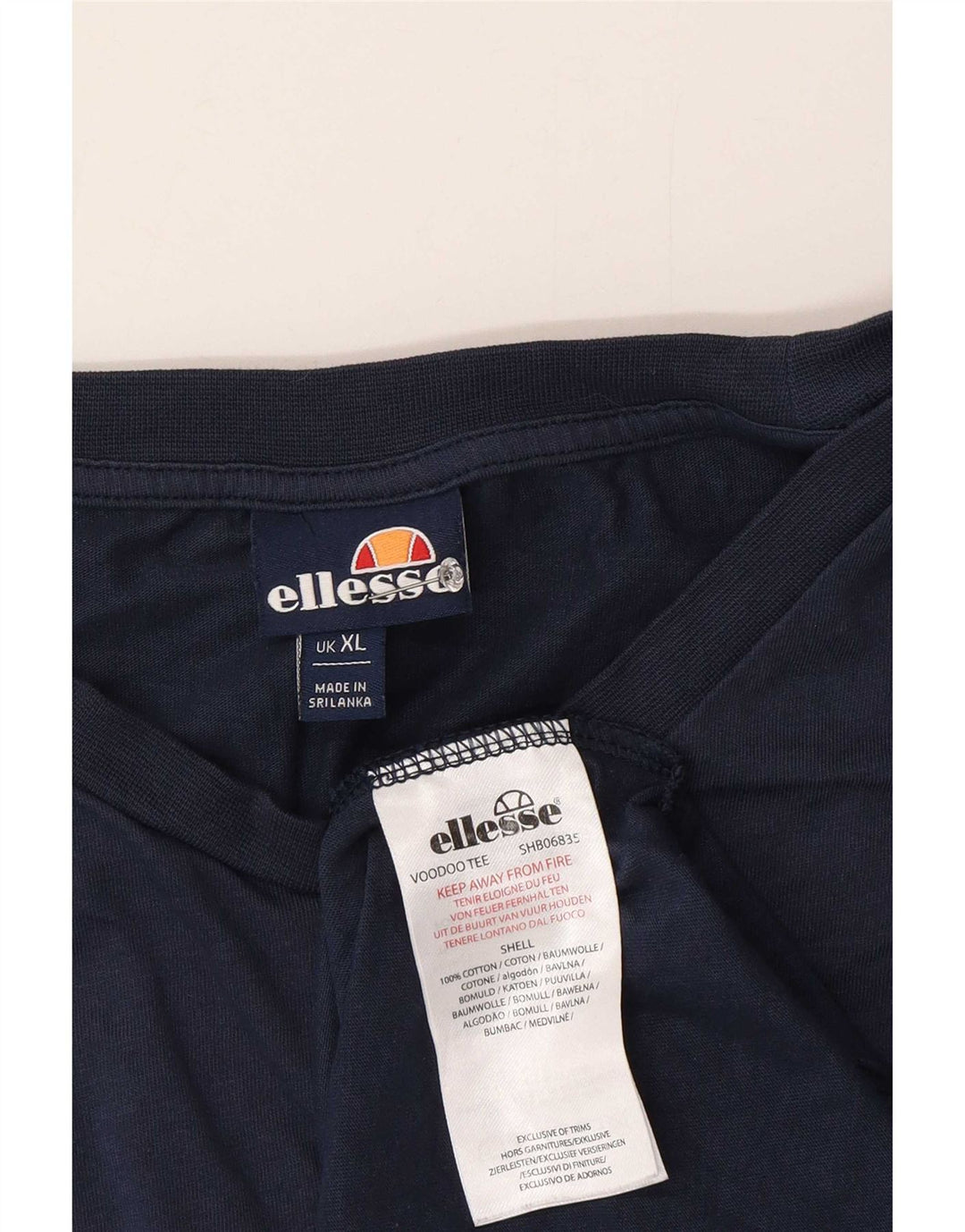 Ellesse Herren Grafik T-Shirt Top XL Blau Baumwolle
