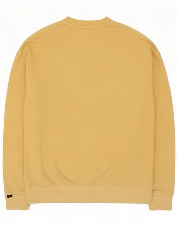Levi's Mens Relaxed Fit Sweatshirt Jumper Small Yellow Cotton