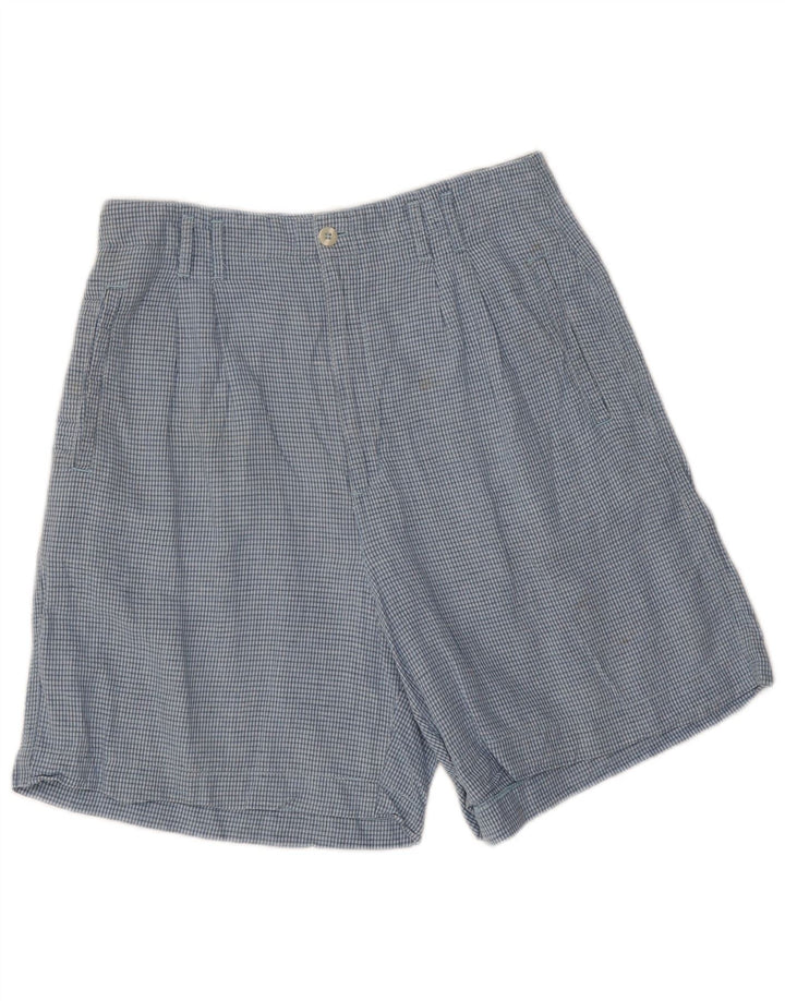DOCKERS Damen-Chinoshorts mit hoher Taille und Pegged, US 12, Größe L, W28, blau kariert